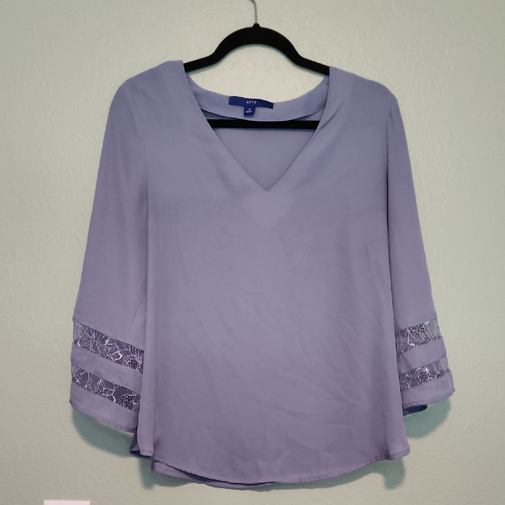 Apt. 9 Blue 3/4 Sleeve Blouse